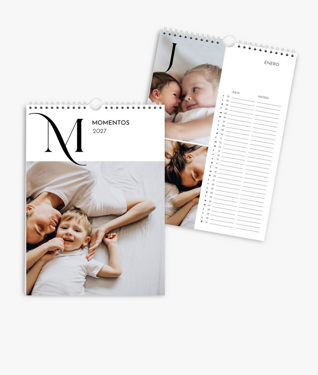 Calendario familiar 2026 en el formato A4 vertical con tus propias fotos