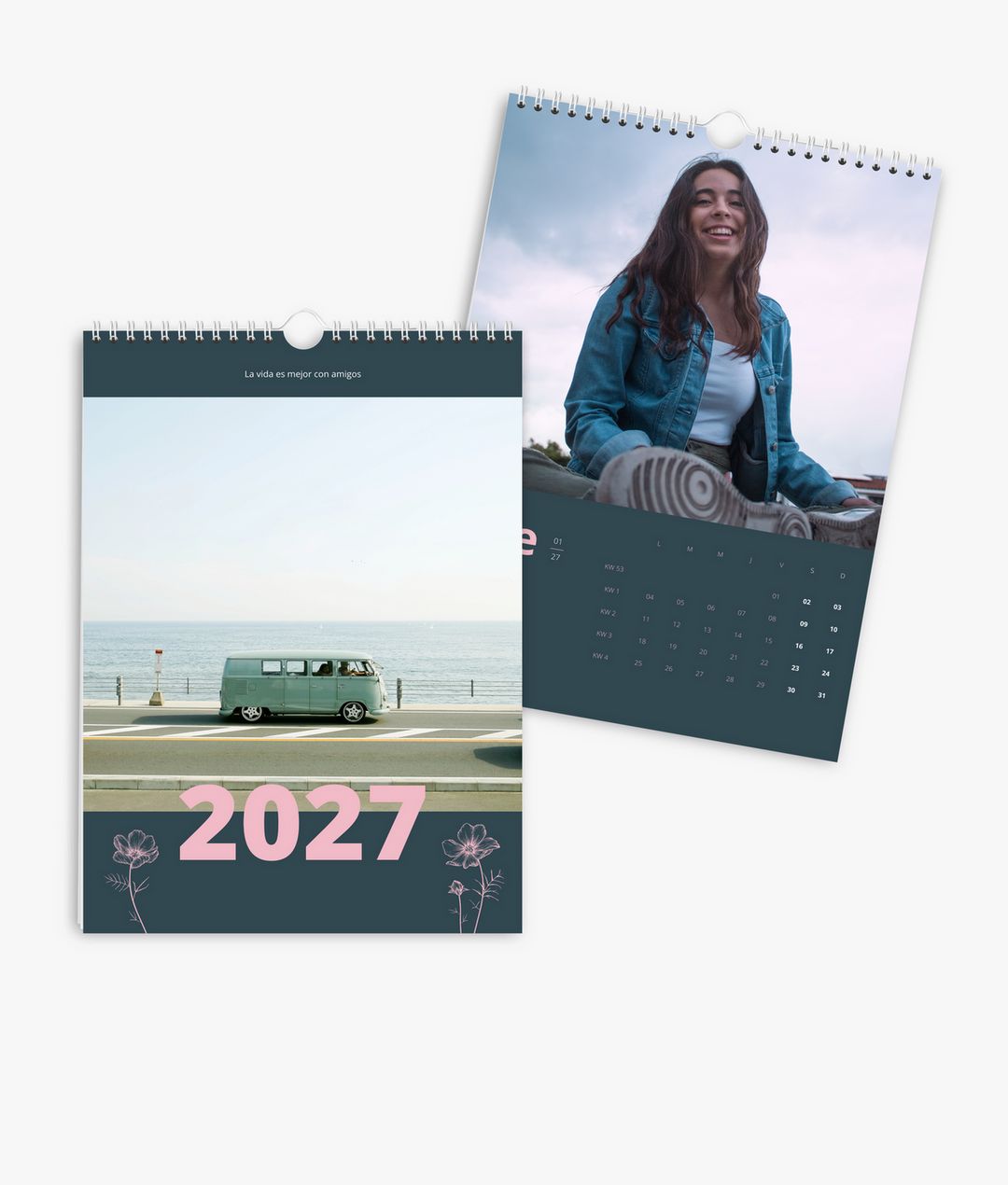 Calendario de pared 2027 en el formato A4 vertical con tus propias fotos