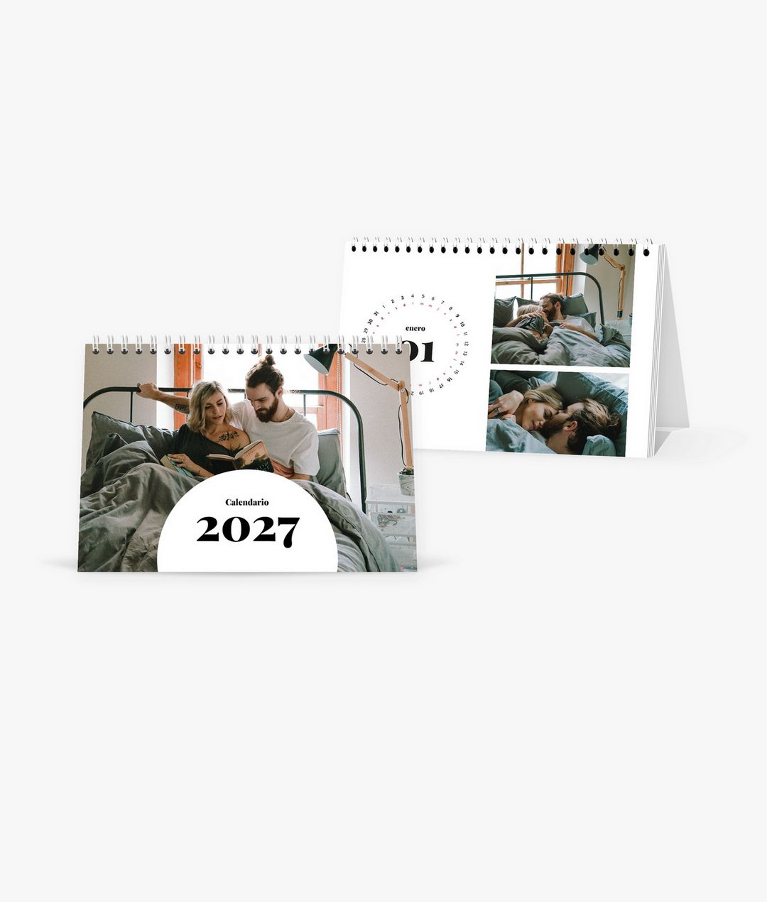 Calendario de mesa 2027 en el formato A5 apaisado con tus propias fotos