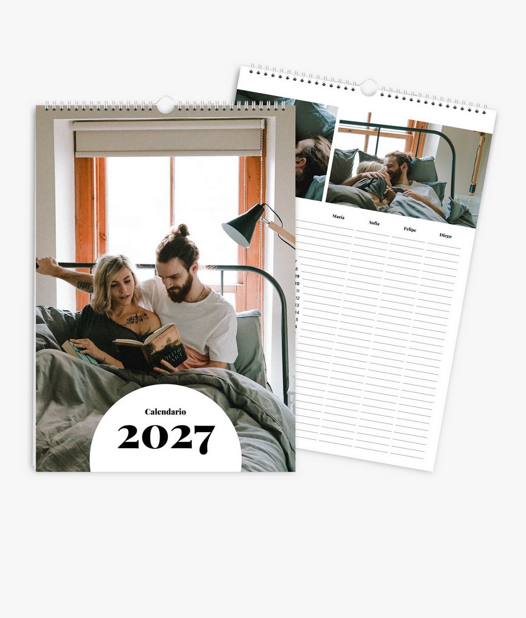 Calendario familiar 2027 en el formato A3 vertical con tus propias fotos